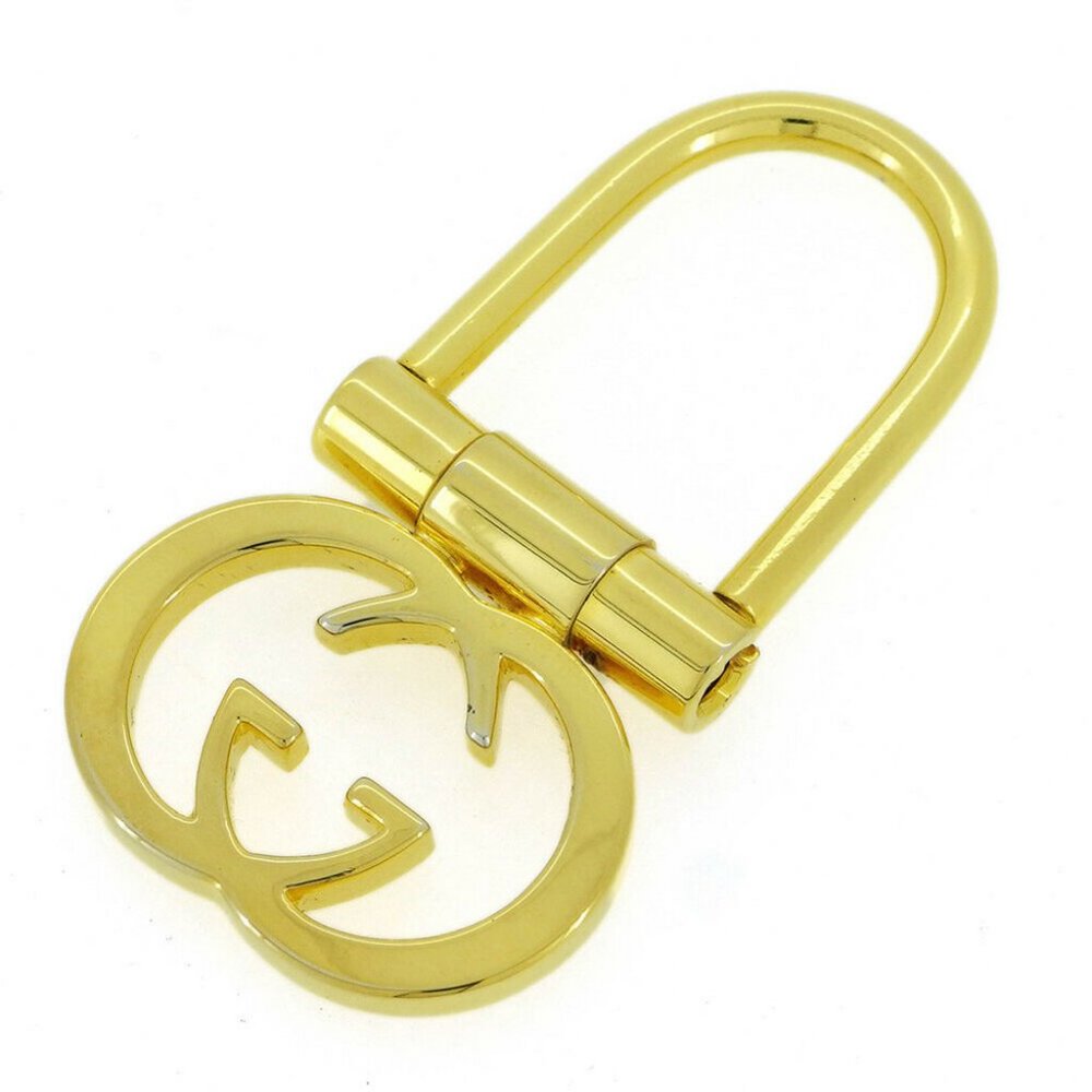 Gucci Key Chain Double-G Gold Plated Auth Used T16792 - Gem